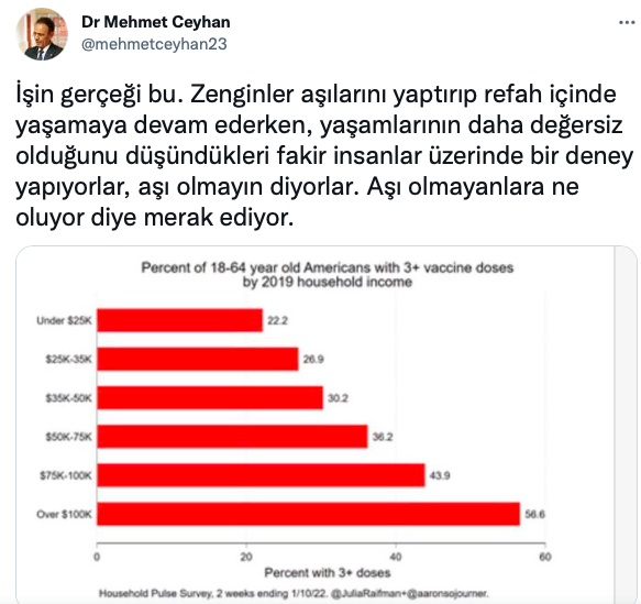 Mehmet Ceyhan grafiği paylaştı: Fakir insanlar üzerinde deney yapıyorlar - Resim: 0