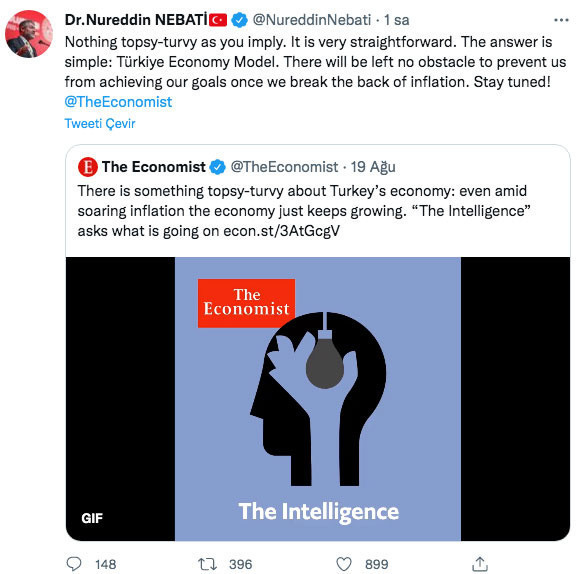 Economist dergisi Türkiye ekonomisi için ters giden bir şey var dedi Bakan Nebati böyle cevap verdi - Resim: 0