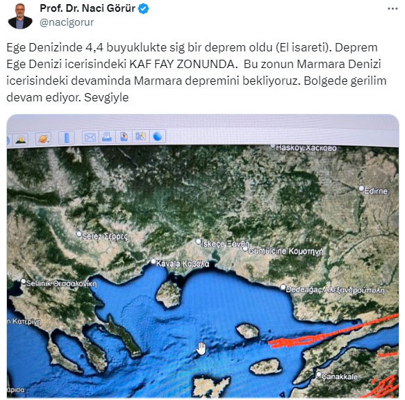 Naci Görür Marmara bölgesini uyardı: Bekliyoruz - Resim: 1