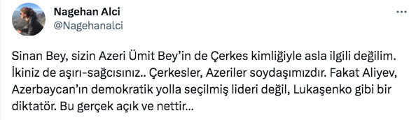 Nagehan Alçı Cumhurbaşkanı İlham Aliyev'i hedef aldı: Lukaşenko gibi diktatör - Resim: 0