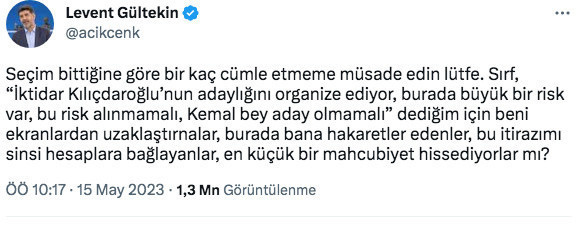 'Kemal Bey aday olmamalı' dedi linç edildi Levent Gültekin seçim sonrası patladı - Resim: 0