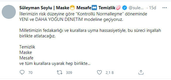 Süleyman Soylu'dan 'normalleşme' açıklaması: Daha yoğun denetim modeline geçiyoruz - Resim: 0