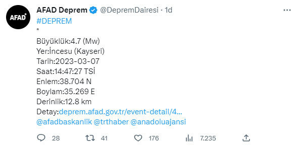 Kayseri'de son dakika peş peşe deprem oldu! AFAD ve Kandilli'den açıklama geldi - Resim: 0