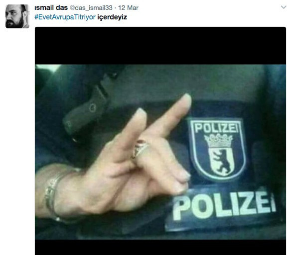 Bozkurt işareti yapan Alman polisi 'içerdeyiz sıkıntı yok' - Resim: 3