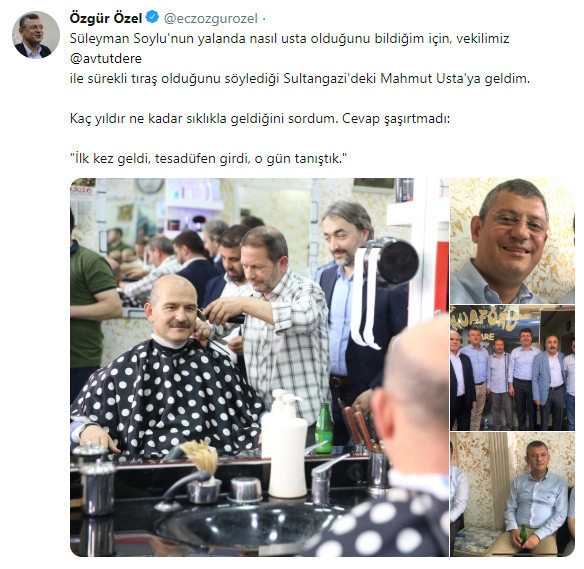 Soylu'dan CHP'li Özel'e "berber" cevabı - Resim: 0