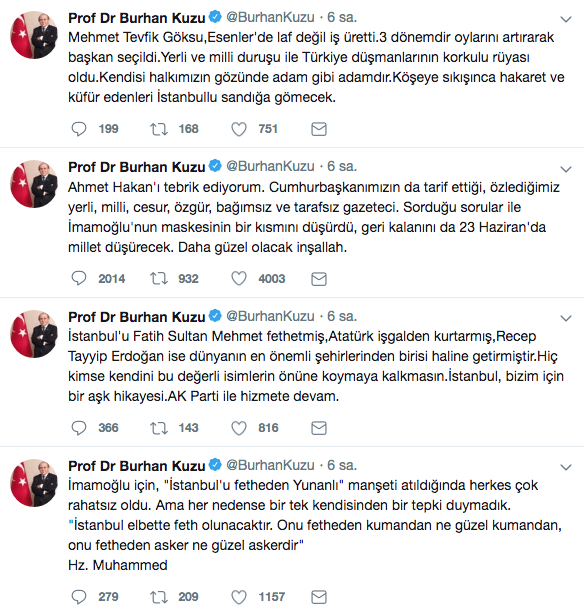 Burhan Kuzu'dan Ahmet Hakan'a tebrik: İmamoğlu'nun maskesinin bir kısmını düşürdü - Resim: 0