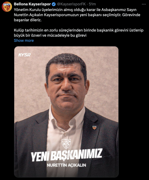 Bellona Kayserispor'un yeni başkanı belli oldu - Resim: 0