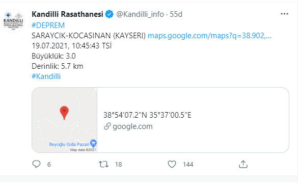 Kayseri'de 13 dakika arayla 3 deprem! 3.8, 3.9 ve 3.0 büyüklüğünde... - Resim: 2