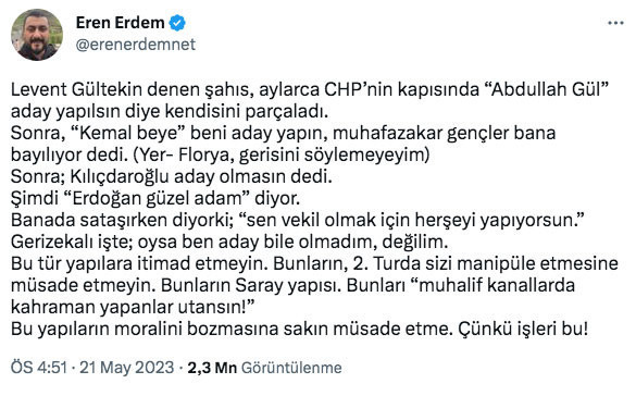 CHP'li Eren Erdem ile yazar Levent Gültekin birbirine girdi bu şarlatana inanmayın - Resim: 3