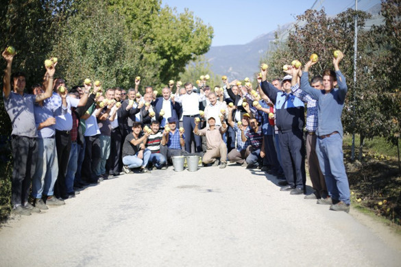 Kadına Şiddet konusuna 'Elimiz armut topluyor" sloganıyla dikkat çektiler - Resim: 0