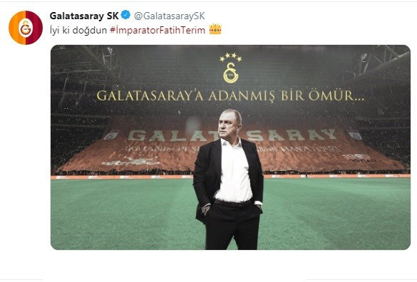 Galatasaray'dan Fatih Terim'e doğum günü kutlaması - Resim: 0