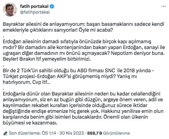 Haluk Bayraktar Kemal Kılıçdaroğlu kavgası! Fatih Portakal Bayraktar ailesini hedef aldı - Resim: 0