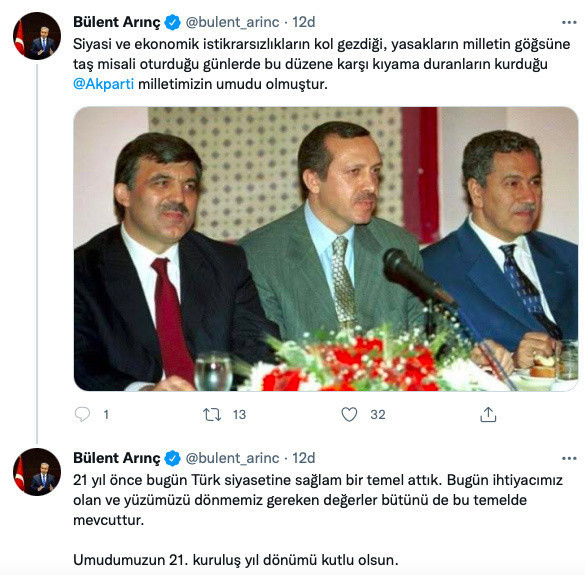 Bülent Arınç AK Parti'yi bu üçlü fotoğrafla kutlayıp mesaj verdi: İhtiyacımız olanlar bu temelde - Resim: 0