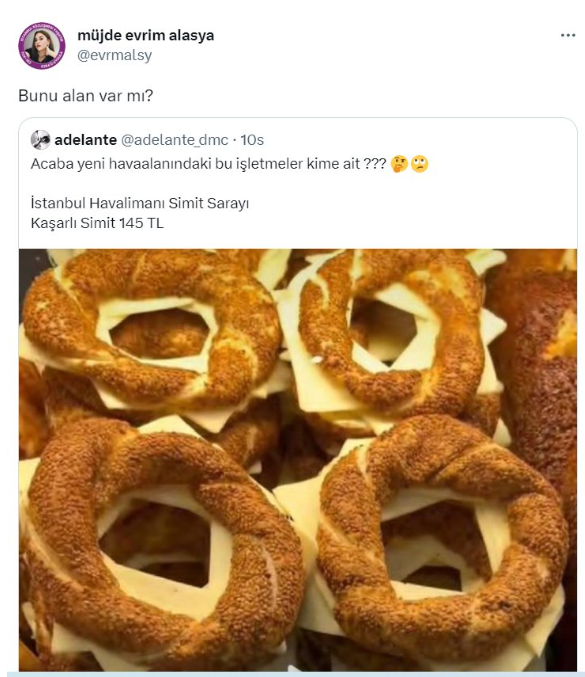 Kızılcık Şerbeti'nin 'Kıvılcım'ı Evrim Alasya'dan simit tepkisi: Bunu alan var mı? - Resim: 0