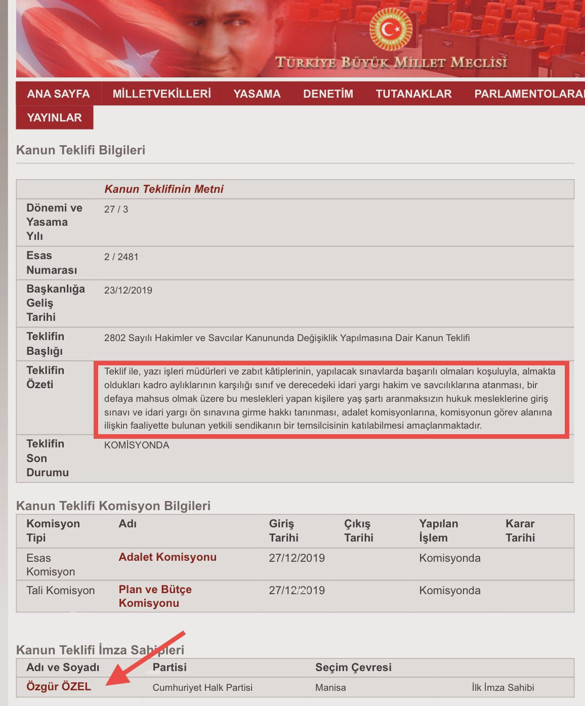 Özgür Özel'den şoke eden kanun teklifi; “Kâtipler hâkim olsun” - Resim: 0