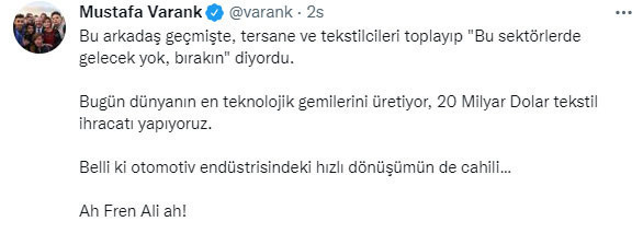 Mustafa Varank'tan Ali Babacan'a: Ah fren Ali Ah! - Resim: 0