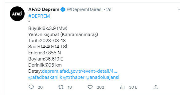 Kahramanmaraş'ta korkutan deprem: Çevre illerden hissedildi! AFAD şiddetini açıkladı! - Resim: 0