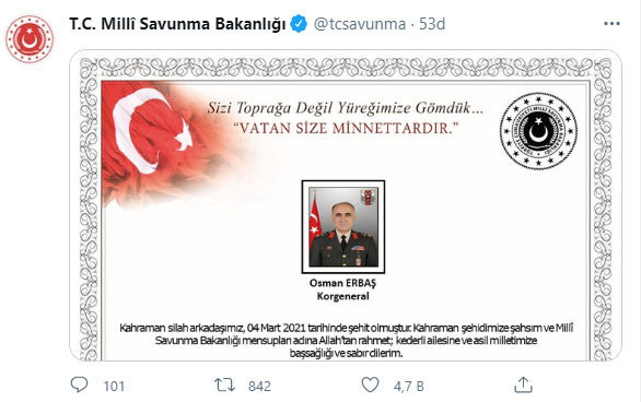 Milli Savunma Bakanı Hulusi Akar'dan Bitlis şehitleri için başsağlığı mesajı - Resim: 0