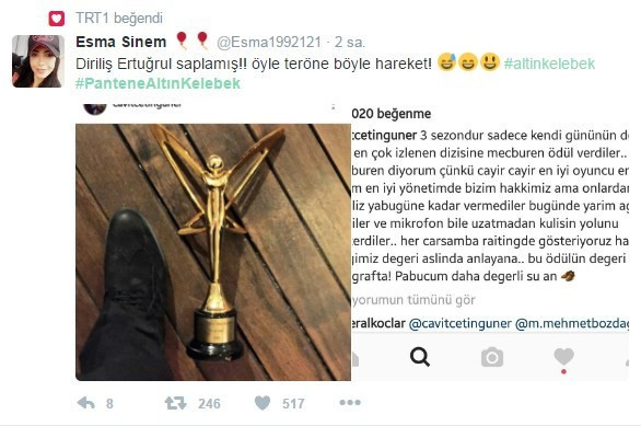 Altın Kelebek Ödül törenine sosyal medya tepkisi - Resim: 1