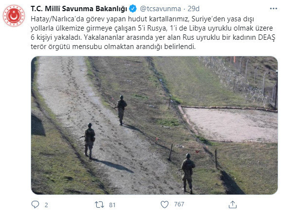 Milli Savunma Bakanlığı: Suriye'den yasa dışı yollarla yurda girmeye çalışan 6 kişi yakalandı - Resim: 0
