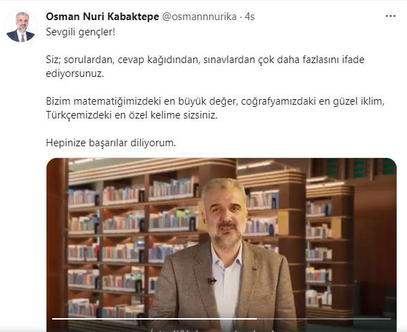 AK Parti İstanbul İl Başkanı Osman Nuri Kabaktepe'den öğrencilere mesaj - Resim: 0