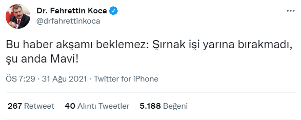 Sağlık Bakanı Fahrettin Koca, 'Bu haber akşamı beklemez' diyerek Şırnak müjdesi verdi - Resim: 0