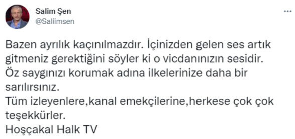 Halk TV'de bir aylık daha! Böyle duyurdu: "Bazen ayrılık kaçınılmazdır" - Resim: 0