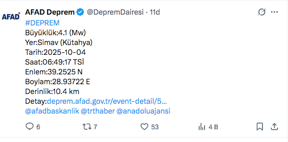 Kütahya'da panik yaratan deprem! AFAD duyurdu - Resim: 0