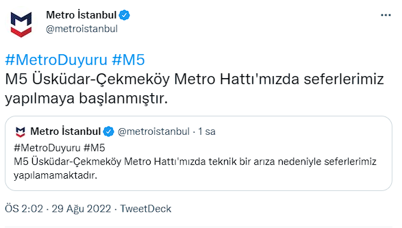 Üsküdar-Çekmeköy metrosunda seferler durdu! Metro İstanbul'dan yeni açıklama - Resim: 0