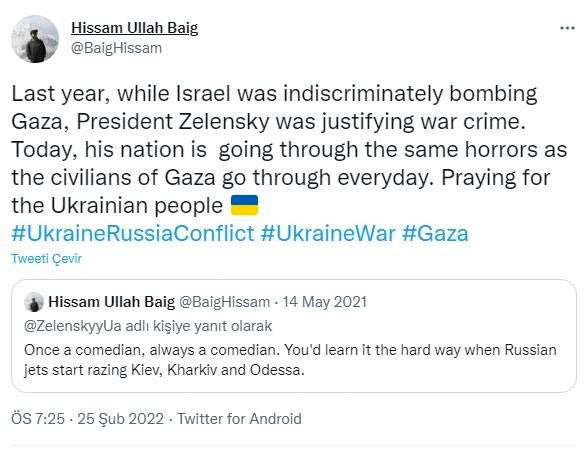 Zelenskiy'e Filistinli gencin 10 ay önceki yanıtı gündem oldu 'kahin' dediler - Resim: 1