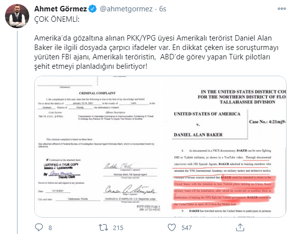 ABD'de yaşayan PKK'lı tetikçinin dosyasından çarpıcı detaylar! Türk pilotları öldürecekti - Resim: 1