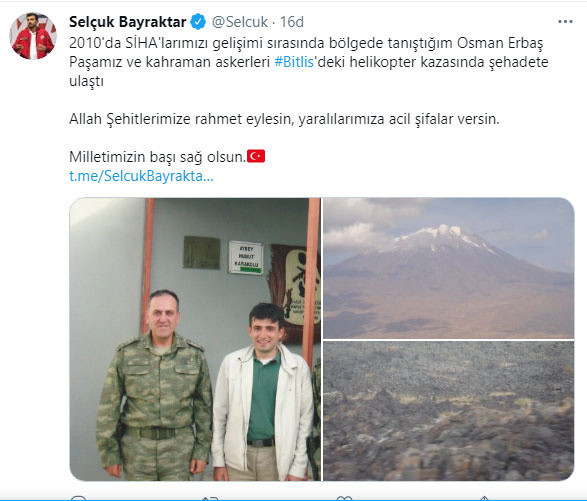 Selçuk Bayraktar'dan şehit korgeneral Osman Erbaş ile ilgili duygulandıran paylaşım - Resim: 0
