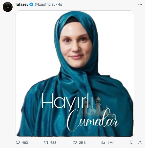 Farah Zeynep Abdullah'tan 'hayırlı cumalar' paylaşımı - Resim: 0