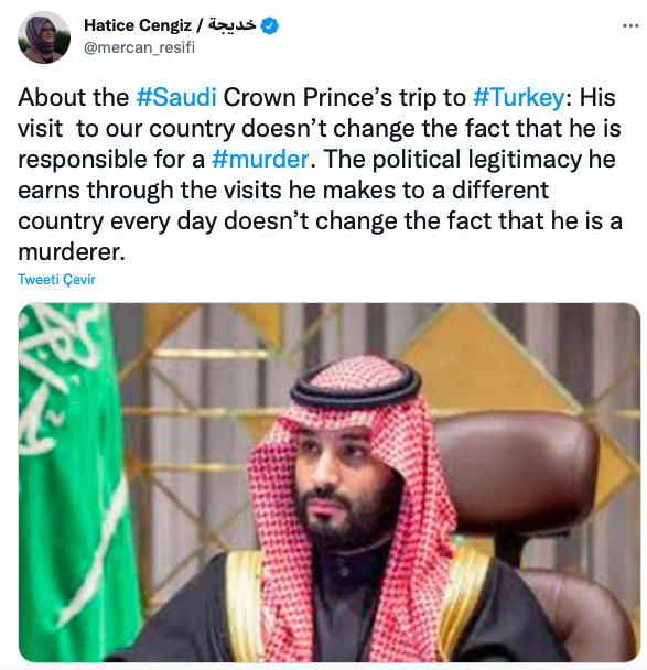 Cemal Kaşıkçı'nın nişanlısı Hatice Cengiz'den Prens Selman'ın ziyaretine tepki - Resim: 0