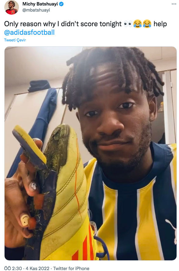 Dinamo Kiev maçı sonrası Michy Batshuayi'nin esprili paylaşımı beğeni topladı - Resim: 0