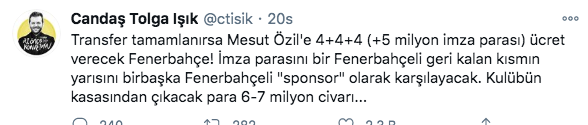 Mesut Özil transferinin Fenerbahçe'ye maliyeti belli oldu - Resim: 0