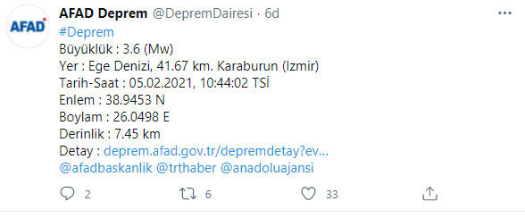 İzmir Karaburun'da 3.6 büyüklüğünde deprem! AFAD açıkladı - Resim: 0