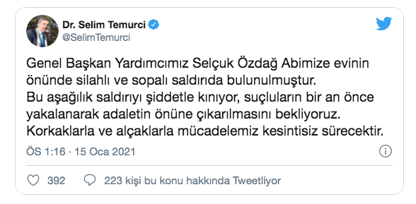 Gelecek Partisi Genel Başkan Yardımcısı Selçuk Özdağ'a silahlı saldırı düzenlendi - Resim: 0