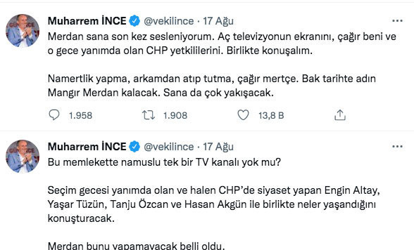 Muharrem İnce'nin çağrısına CHP'li iki isimden yanıt geldi - Resim: 0