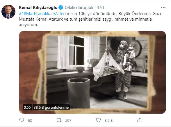 CHP Genel Başkanı Kemal Kılıçdaroğlu'ndan "18 Mart Şehitleri Anma Günü" mesajı - Resim: 0
