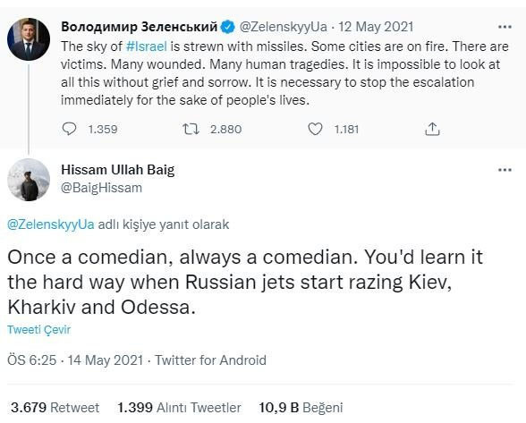 Zelenskiy'e Filistinli gencin 10 ay önceki yanıtı gündem oldu 'kahin' dediler - Resim: 0