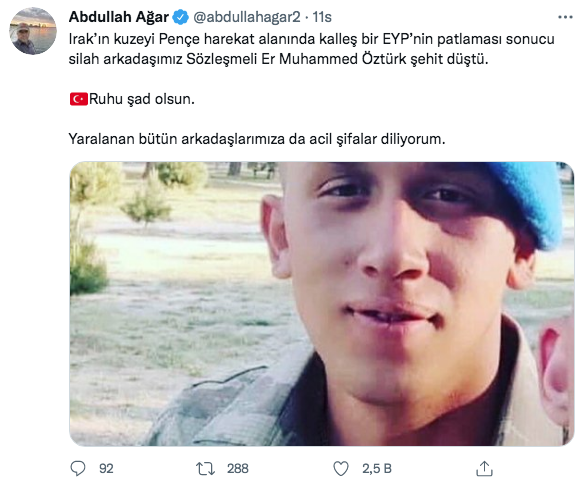 Son dakika Pençe-Yıldırım Harekatı bölgesinde 3 asker şehit oldu işte şehitlerin isimleri - Resim: 1