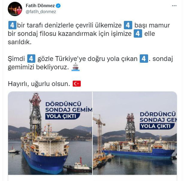 Bakan Dönmez, 'Hayırlı olsun' diyerek duyurdu! Türkiye'ye doğru yola çıktı - Resim: 0