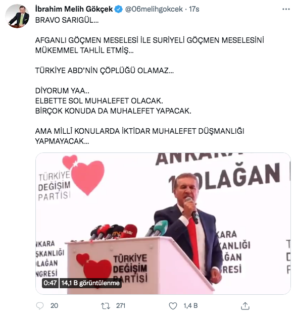 Melih Gökçek'ten Mustafa Sarıgül paylaşımı! TDP'ye katılıyor söylentisi çıktı - Resim: 0