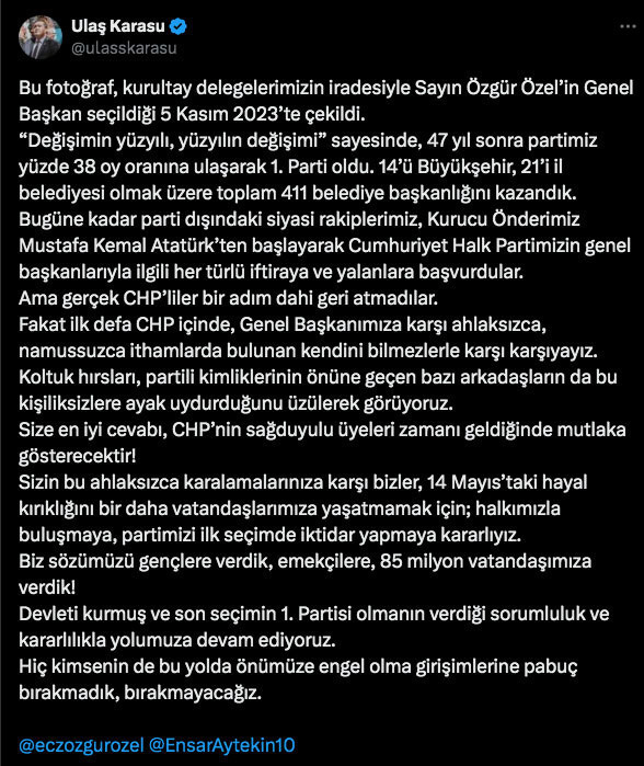 CHP'de Özgür Özel hedefte: Namussuzca ithamlarda bulunan kendini bilmezlerle karşı karşıyayız - Resim: 0