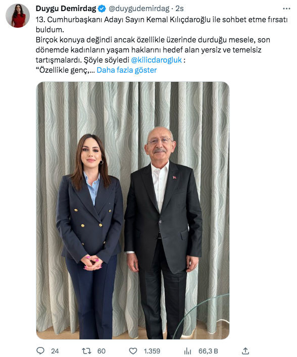 Gazeteci Duygu Demirdağ Kemal Kılıçdaroğlu ile fotoğraf paylaştı ayak detayı dikkat çekti - Resim: 0