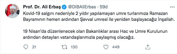 Umre turları resmen başlıyor Diyanet İşleri Başkanı Ali Erbaş tarih verdi - Resim: 0