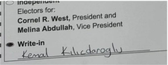 ABD seçiminde Kemal Kılıçdaroğlu'na oy verildi! - Resim: 0