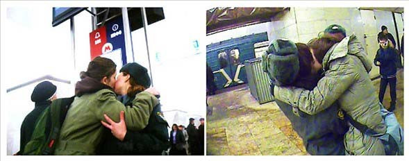 Kadın polislerle zorla öpüştüler! - Resim: 4