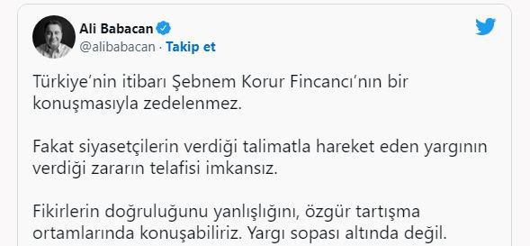 Gözaltına alınan TTB Başkanı Fincancı ile ilgili Ali Babacan'dan ilk yorum! - Resim: 0